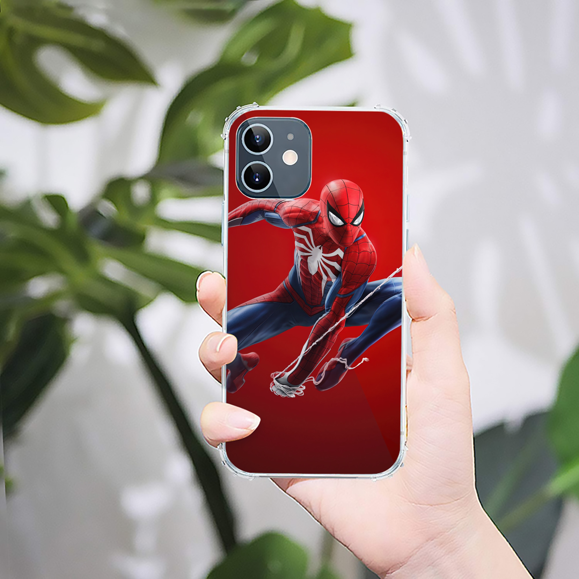（画像用） Spider Man スパイダーマン 【iPhone 12シリーズ対応】透明スマホケース（クリアソフトケース）